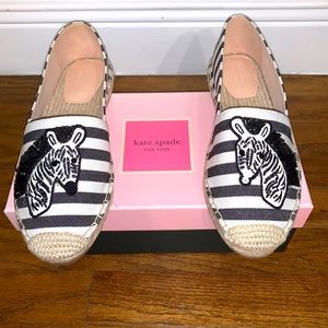 Kate Spade Garden Zebra Canvas Shoes